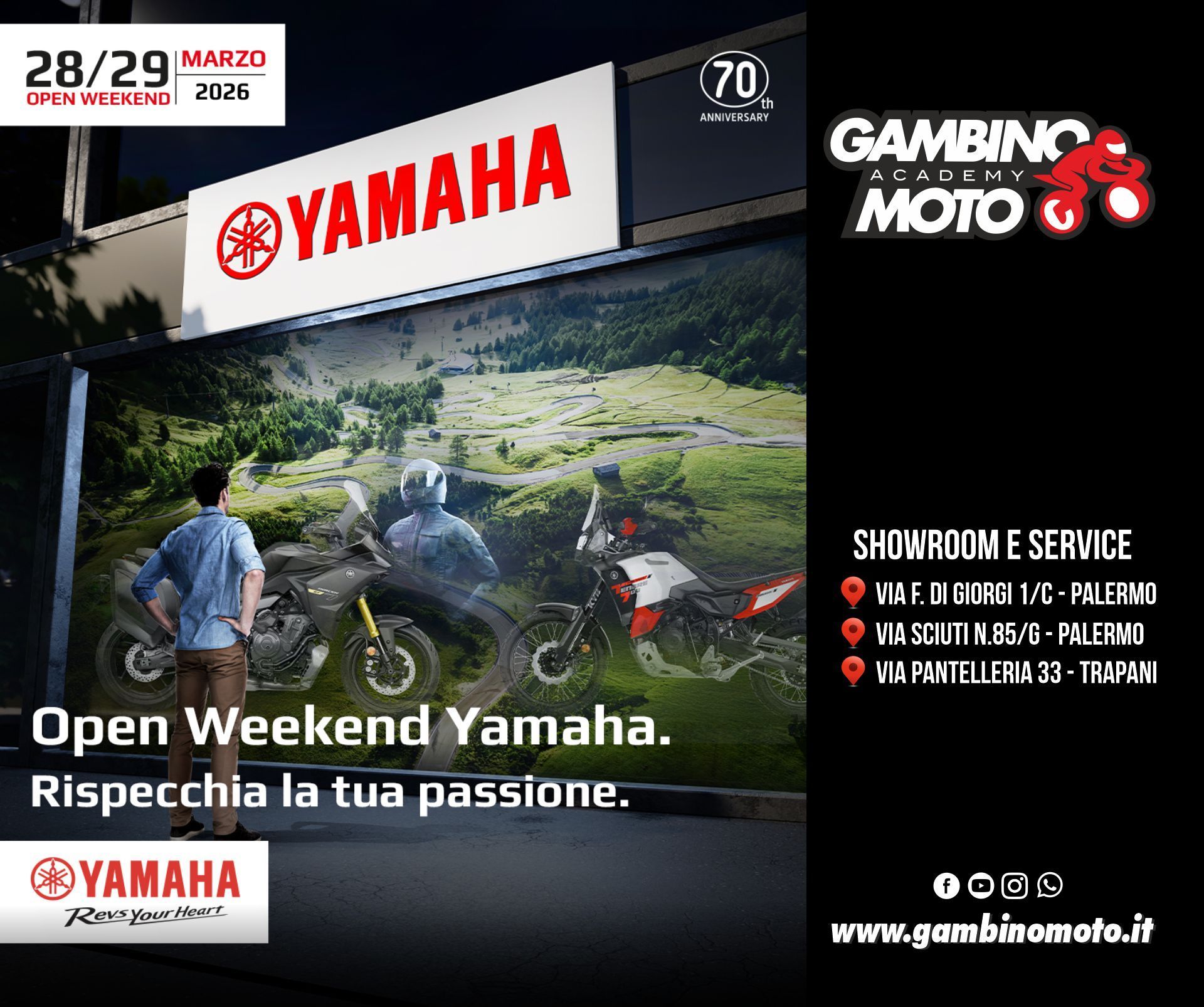 Open Weekend Yamaha Moto a Palermo - 28 - 29 Marzo 2026, un'occasione da non perdere!